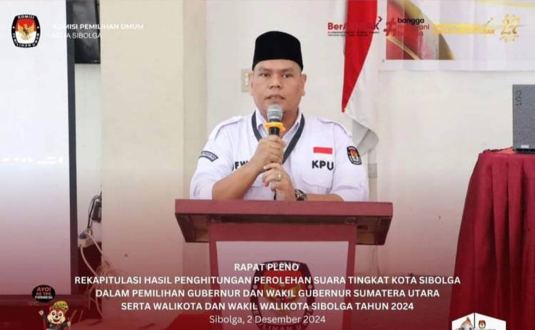 KPU Sibolga Plenokan Suara Paslon Gubsu dan Walkot