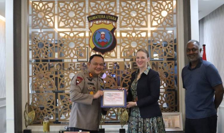 Tanggap Cepat dan Profesional, Polrestabes Medan Terima Penghargaan dari Konsul Amerika Serikat