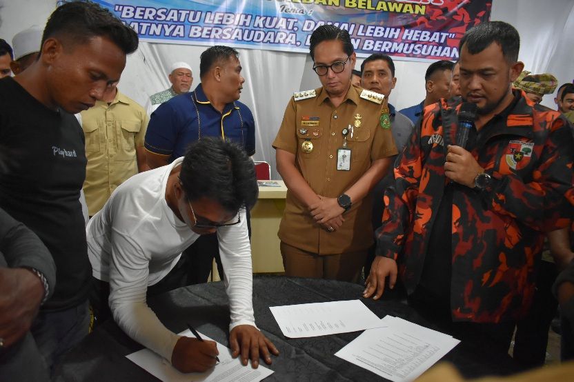 Pemuda Pancasila Belawan Dan Para Tokoh Agama Damaikan Remaja Pelaku Tawuran di Belawan