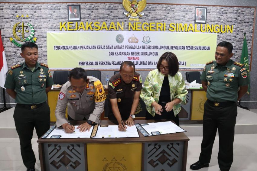 Terobosan Demi Keselamatan Berlalu Lintas: Polres Simalungun Teken MOU ETLE untuk Wujudkan Jalan yang Lebih Aman