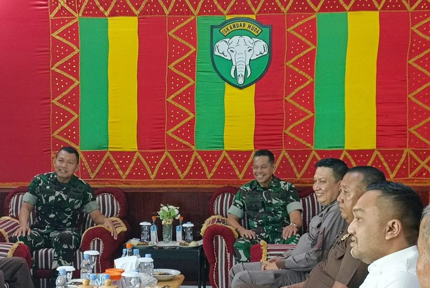 &lrm;Dandim 0107/Aceh Selatan Sambut Aspidmil Kajati Aceh, Bahas MoU dan Penegakan Hukum Prajurit TNI &lrm;