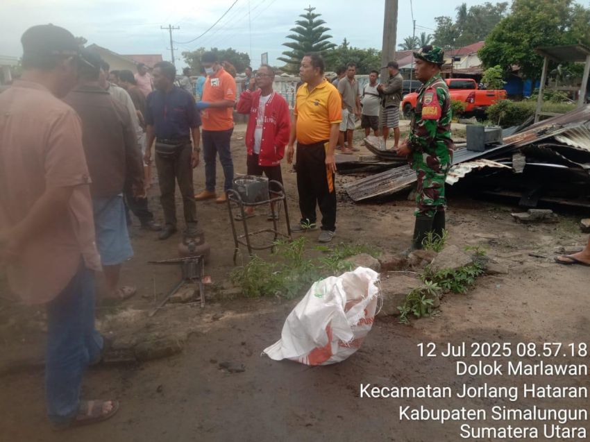 Polsek Balata Bergerak Cepat Selamatkan Korban Kebakaran