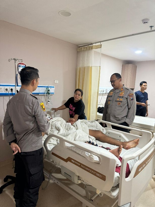 Personel Polres Langkat Dibacok Pelaku Penganiayaan