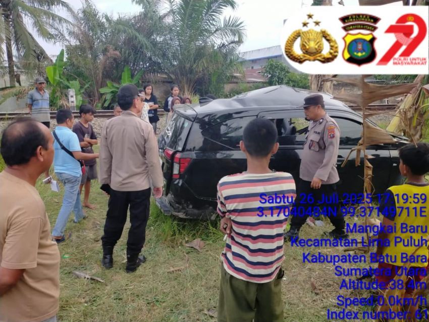 Kereta Api Kisaran Hantam Mobil, 3 Tewas