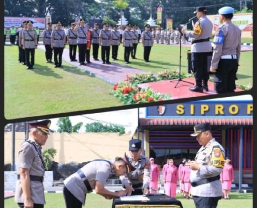 Polres Labuhanbatu Laksanakan Sertijab Sejumlah Pejabat Utama