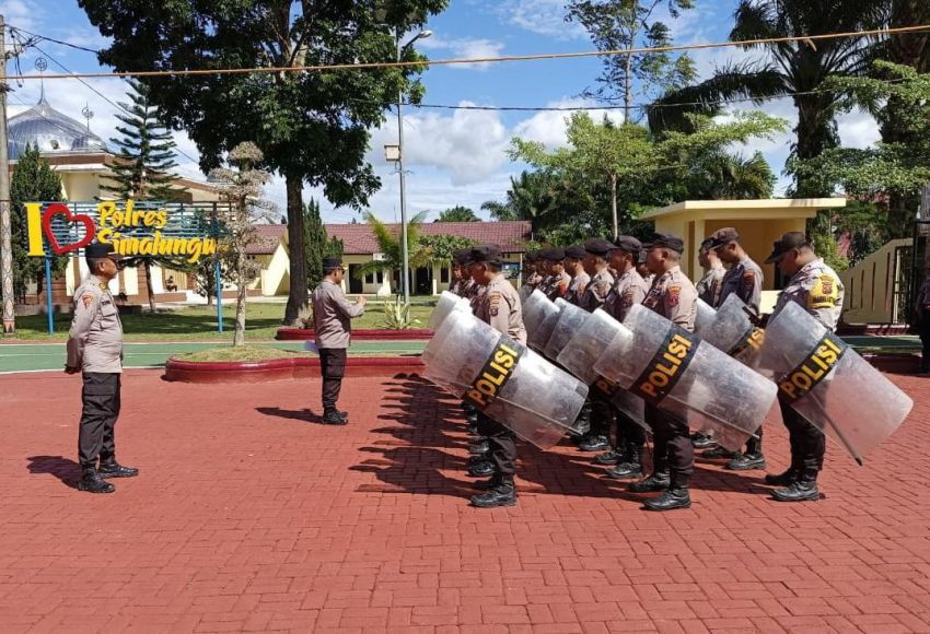 Samapta Polres Simalungun Asah Keprofesionalan Dalmas, Jaga Kedamaian Masyarakat dengan Hati