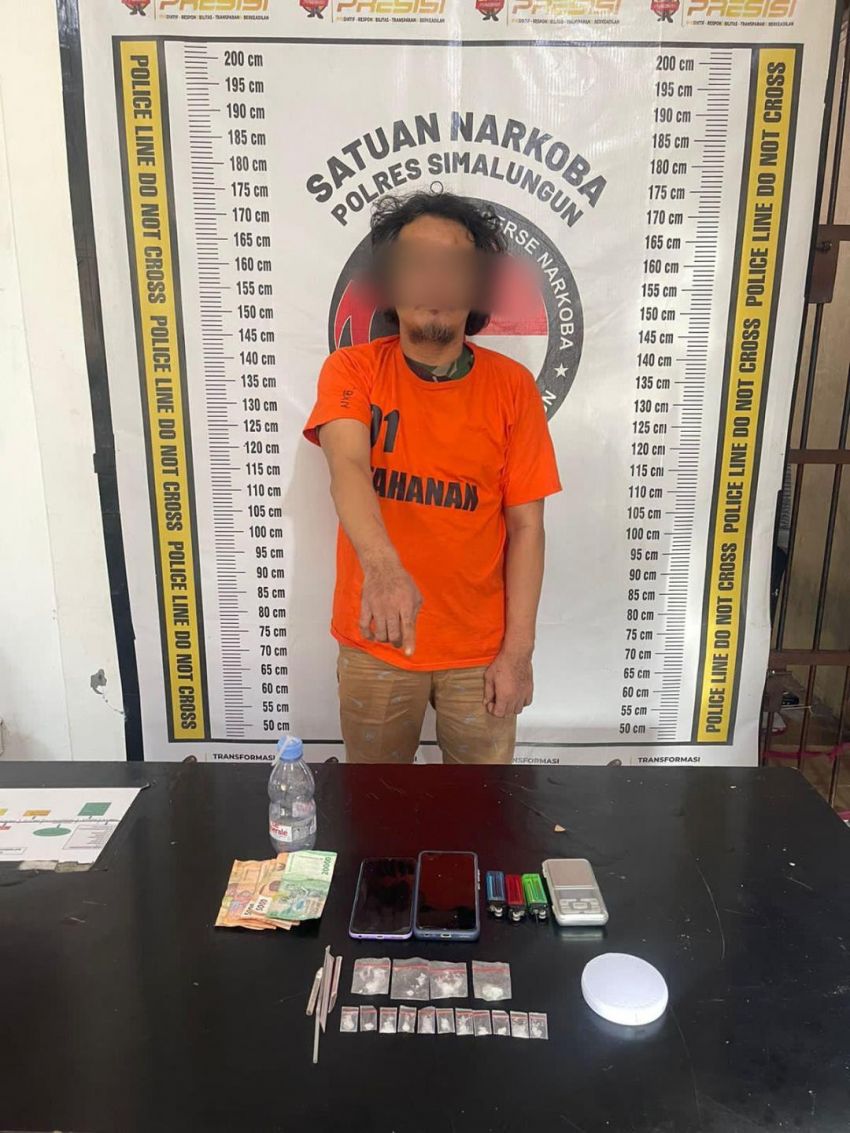 Kolaborasi Polsek Bangun dan Sat Narkoba Polres Tangkap Pengedar Sabu 5,23 Gram