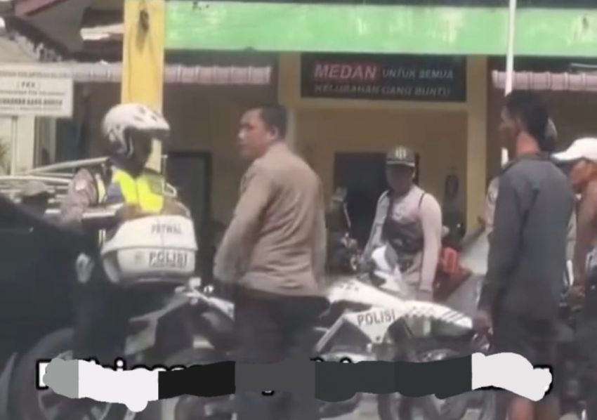 Amangoi... !!!  Polisi Tilang Keluarga Polisi di Medan, Adu Mulut