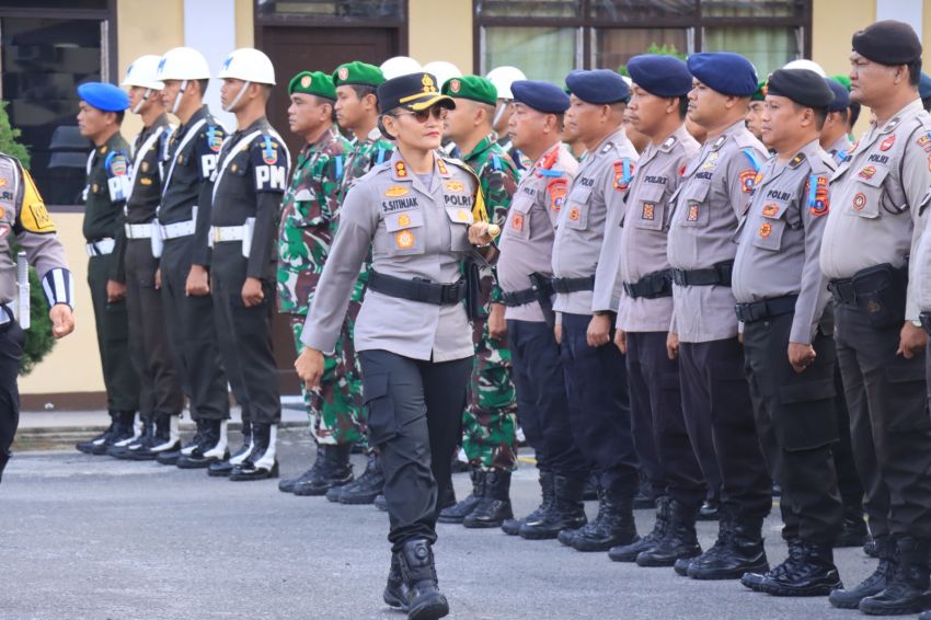 Kapolres Pematangsiantar Pimpin Apel Gelar Pasukan Operasi Patuh Toba 2025