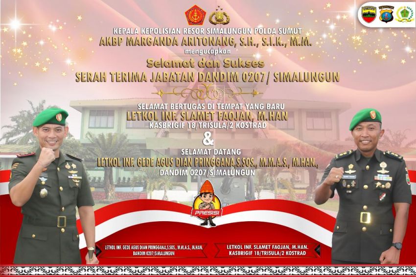 Sinergitas TNI-Polri Makin Kokoh: Kapolres Simalungun Sambut Hangat Dandim Baru dalam Wujud Pengamanan Kamtibmas