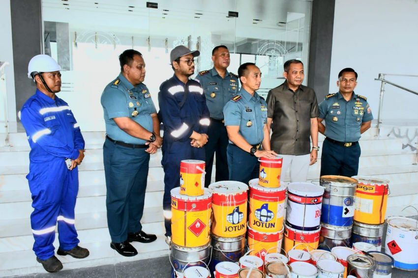 Gerak Cepat Lantamal I Amankan Barang  Curian Di Perairan Belawan