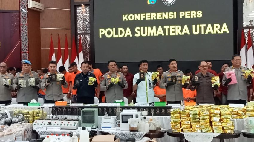 Polda Sumut Amankan 1,2 Ton Narkoba dan  Tangkap 3.970 Tersangka