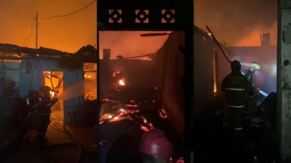 Jl. Putri Hijau Medan Membara, Puluhan Rumah Terbakar