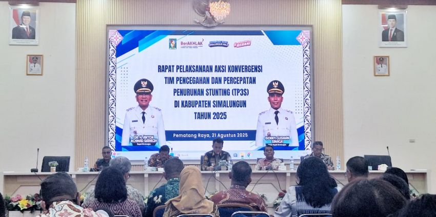 Rapat Aksi Konvergensi TP3S, Pemkab Simalungun Targerkan Prevalensi Stunting 14 Persen