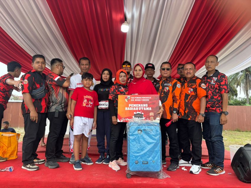 PAC Pemuda Pancasila Medan Tembung Meriahkan HUT RI : Jalan Santai, Senam Zumba, dan Undian Umroh Gratis