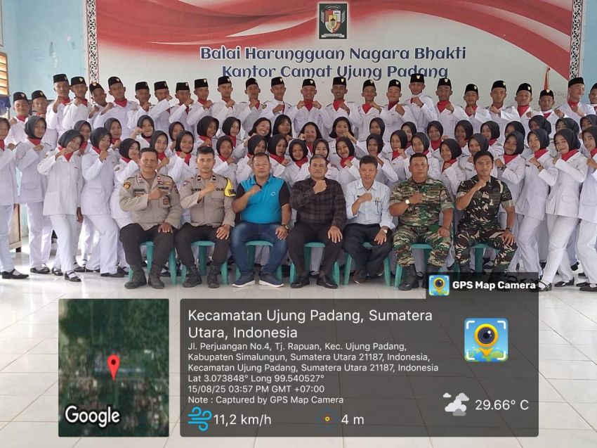 Kapospol Ujung Padang Tegas Jaga Kamtibmas, Sukses Kawal Pengukuhan Paskibra Jelang HUT RI ke-80 di Simalungun
