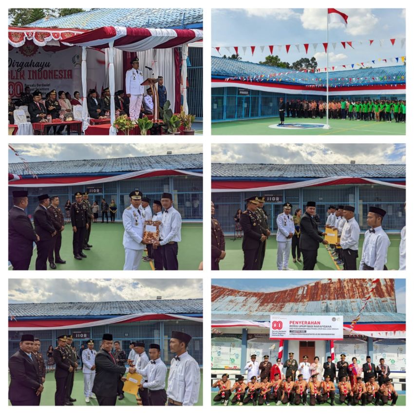 Berkah di Hari Ulang Tahun Ke-80 Republik Indonesia, 156 Narapidana Rutan Tarutung mendapat Remisi Umum dan Remisi Dasawarsa