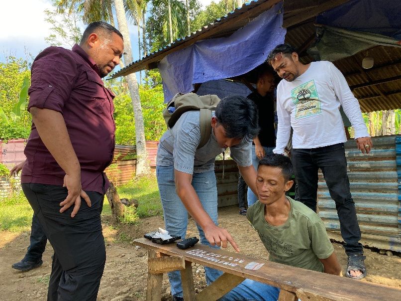 Polrestabes Medan Gerebek Sarang Narkoba di Desa Durin Simbelang, 26 Paket Sabu Disita