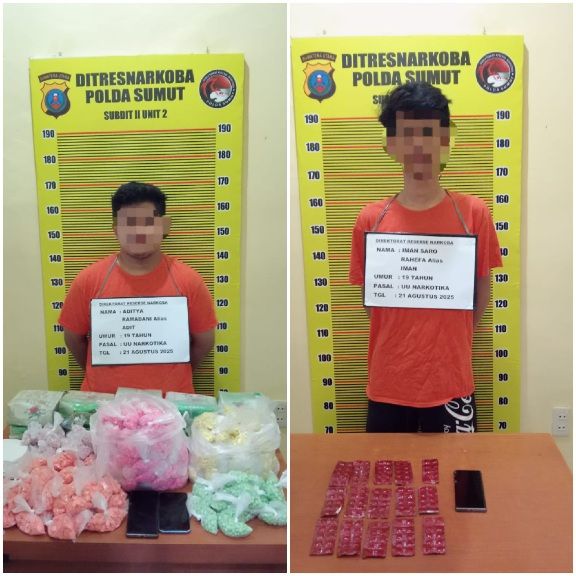 Polda Sumut Ungkap Jaringan Antarprovinsi, Sita 10 Kg Sabu, 24.000 Butir Ekstasi, dan 150 Butir H5