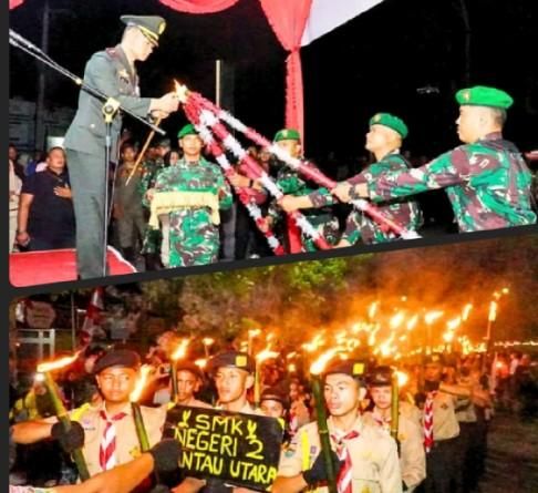 Forkopimda Labuhanbatu Lepas Pawai Taptu HUT Ke-80; Kemerdekaan RI
