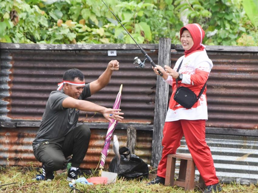 Semarak K,emerdekaan, Kodim 1710/Mimika, Gelar Lomba Mancing,