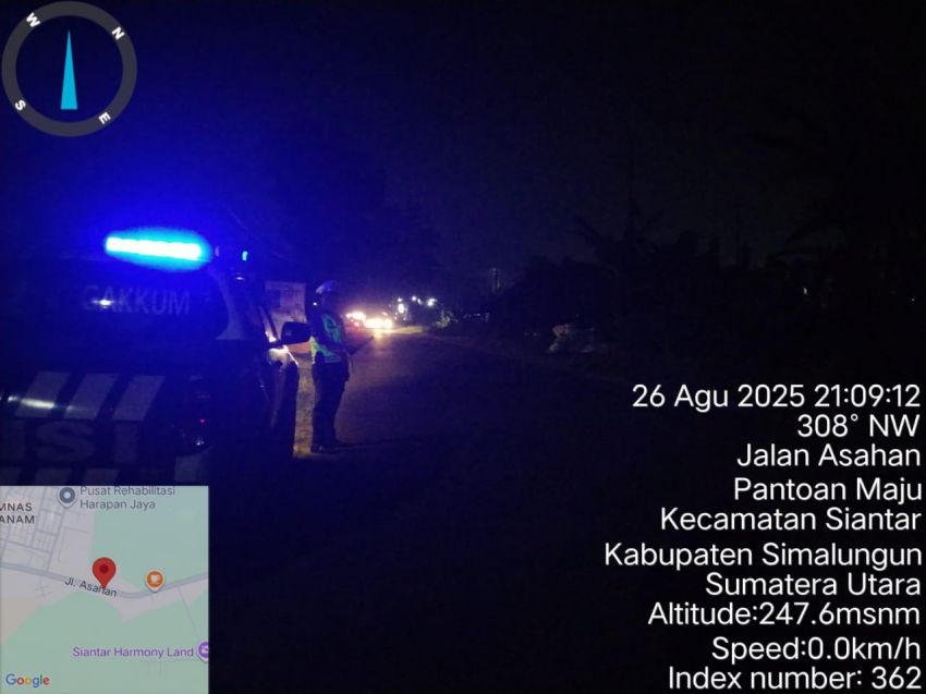 Sat Lantas Polres Simalungun Hadirkan Blue Light Patrol Cegah Balap Liar dan Begal
