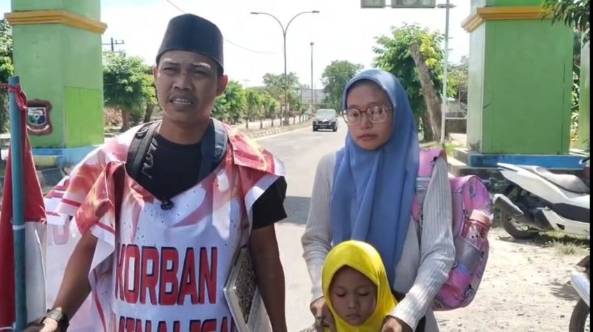 Korban Kriminalisasi, Kacak Alonso Jalan Kaki ke Mabes Polri