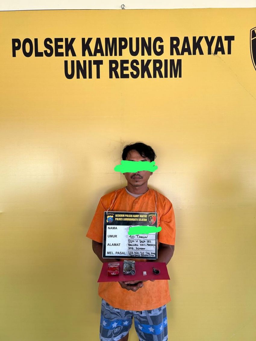 Polsek Kampung Rakyat Tangkap Penjual Sabu