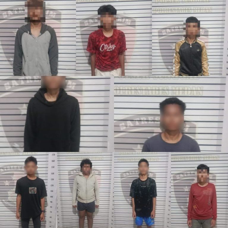 Kawanan Geng Motor Rakensu Sri Gunting Digulung Polsek Sunggal