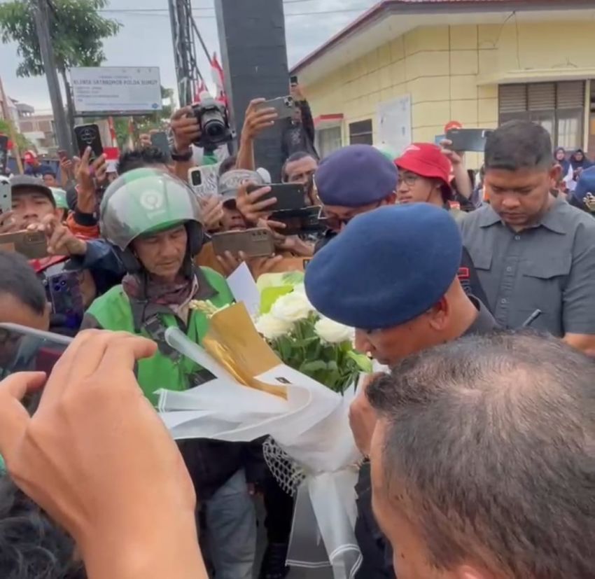 Dansat Brimob Polda Sumut Pimpin Doa Bersama Driver Ojol, Wujud Kepedulian dan Persaudaraan di Mako Brimob