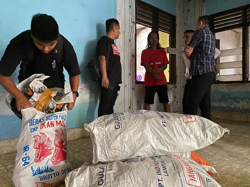 Polrestabes Medan Gerebek Gudang Penyimpanan Ganja di Sunggal