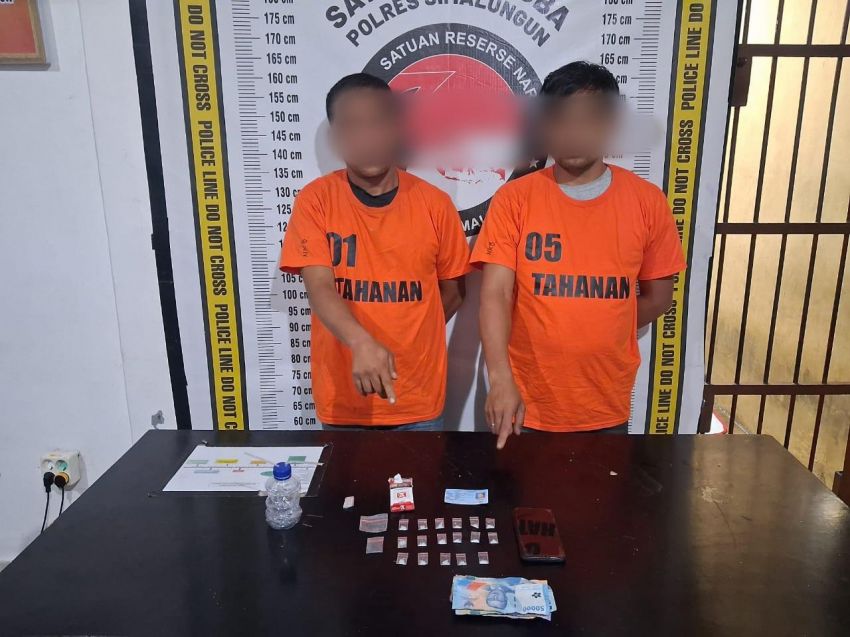 Sat Narkoba Polres Simalungun Bongkar Peredaran Sabu, 2 Pengedar Dibekuk di Gubuk