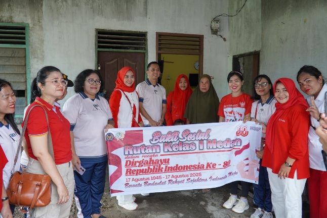 Semangat Kemerdekaan, Rutan Kelas I Medan Gelar Jalan Santai dan Pemberian Bansos