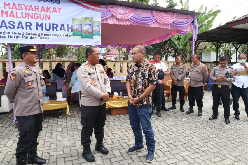 Polres Simalungun Ikut  Penyaluran 2.424 Ton Beras SPHP Serentak Se-Indonesia