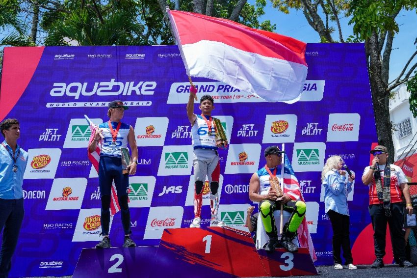 Ukir Sejarah, Pebalap Indonesia Jadi Juara Dunia Termuda Di Ajang Aquabike