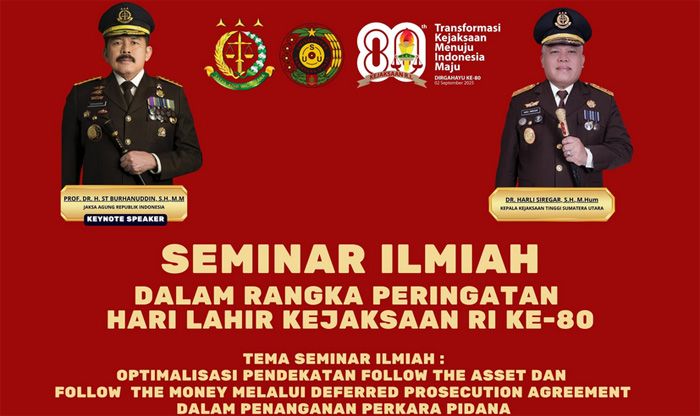 Jaksa Agung RI ST Burhanuddin Jadi Keynote Speaker Seminar Ilmiah Kejati Sumut dan FH USU