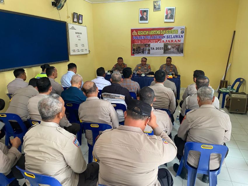 Wakapolres Pelabuhan Belawan Laksanakan Supervisi dan Asistensi ke Polsek Hamparan Perak
