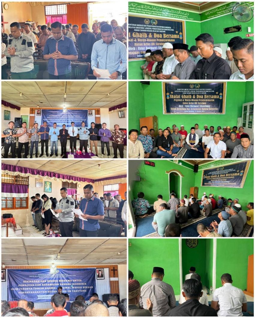 Dalam Kebhinekaan, Rutan Tarutung Gelar Ibadah dan Doa Bersama untuk Kemajuan dan Perdamaian Bangsa Indonesia