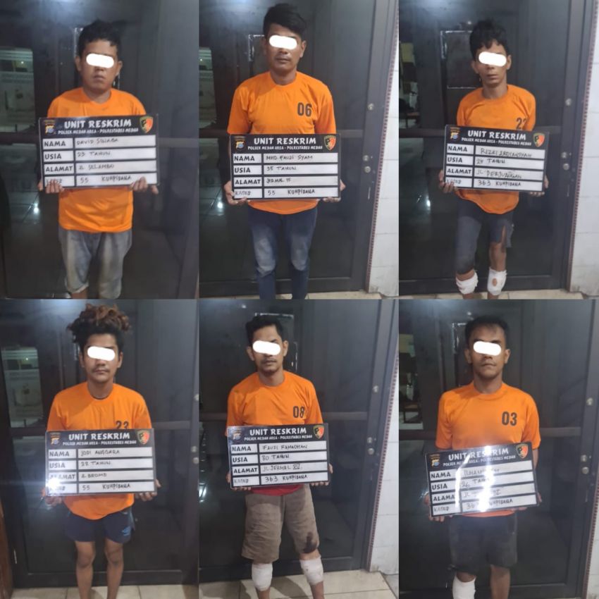 Polsek Medan Area Ringkus 6 Pelaku Bongkar Sekolah An-Nizam, 3 Ditembak