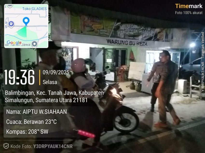 Polsek Tanah Jawa Intensifkan Blue Light Patrol untuk Lindungi Masyarakat dari Kejahatan Jalanan