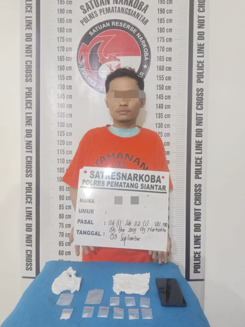 Polres Pematangsiantar Tangkap Pengedar Sabu di Jalan Tangki Gang Satria