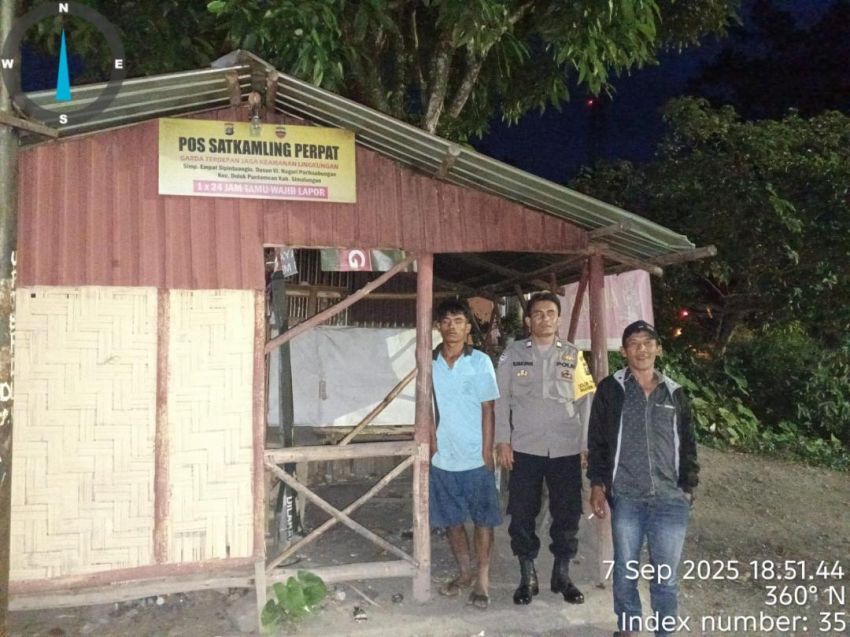AIPTU W. Simatupang Bhabinkamtibmas Polres Simalungun Berikan Kenyamanan dan Gelorakan Siskamling untuk Kerjasama Menjaga Kamtibmas