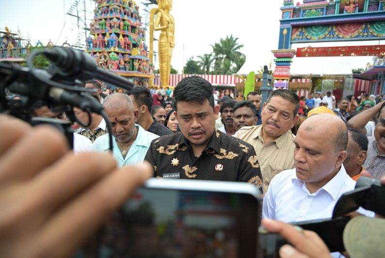 Peresmian Kuil Shri Raja Rajesvari, Bobby Nasution Ajak Umat Hindu Siapkan SDM Anti-Narkoba