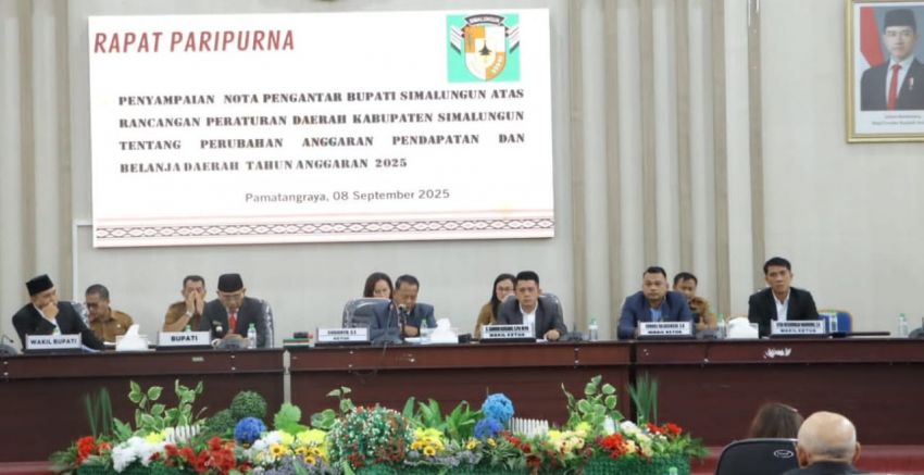 Bupati Sampaikan Pengantar Nota Keuangan Rancangan Perubahan APBD TA 2025 kepada DPRD Simalungun