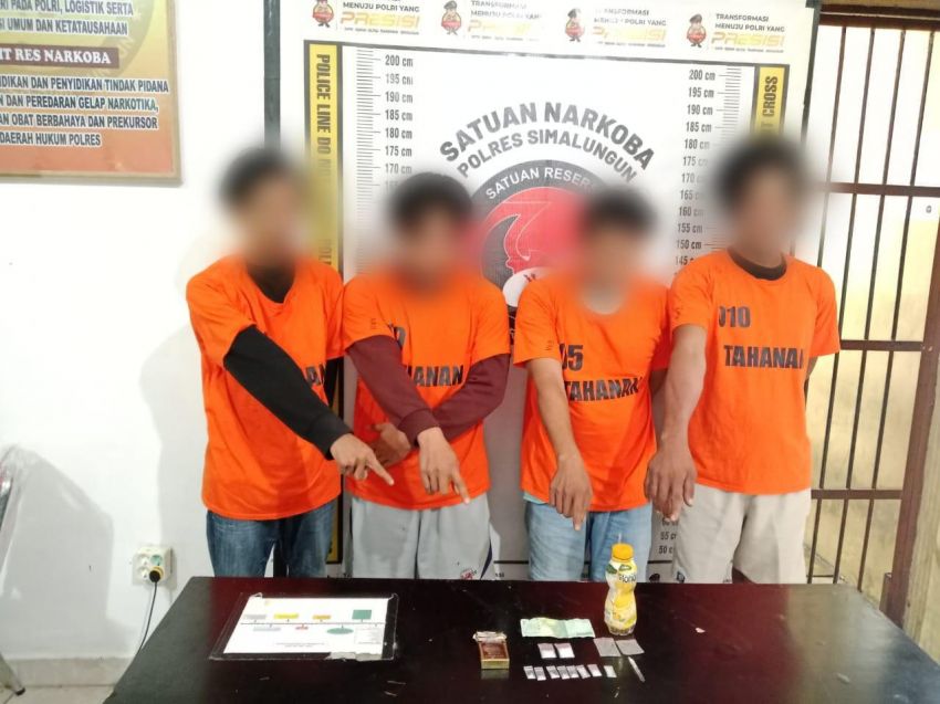 Polres Simalungun Bekuk 4 Pelaku Narkoba