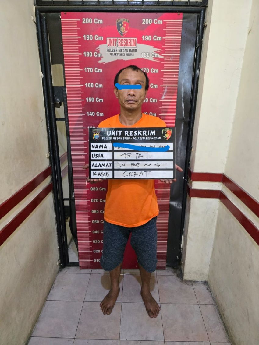 Polsek Medan Baru Amankan Pelaku Pencurian Hp di Kamar Kos