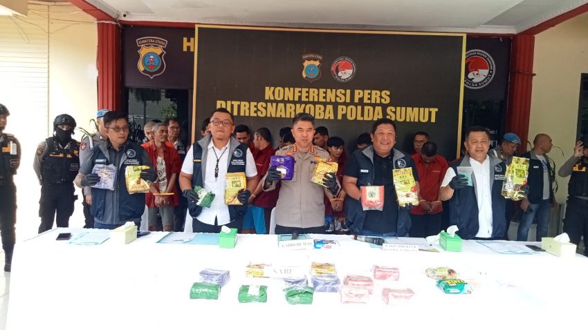 Polda Sumut Sita Narkoba Senilai Rp 34 Miliar dari 149 Tersangka