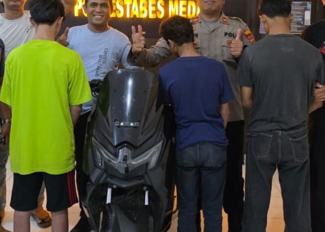 Komplotan Begal Bersamurai Rampas NMax, Tiga Pelaku Ditangkap