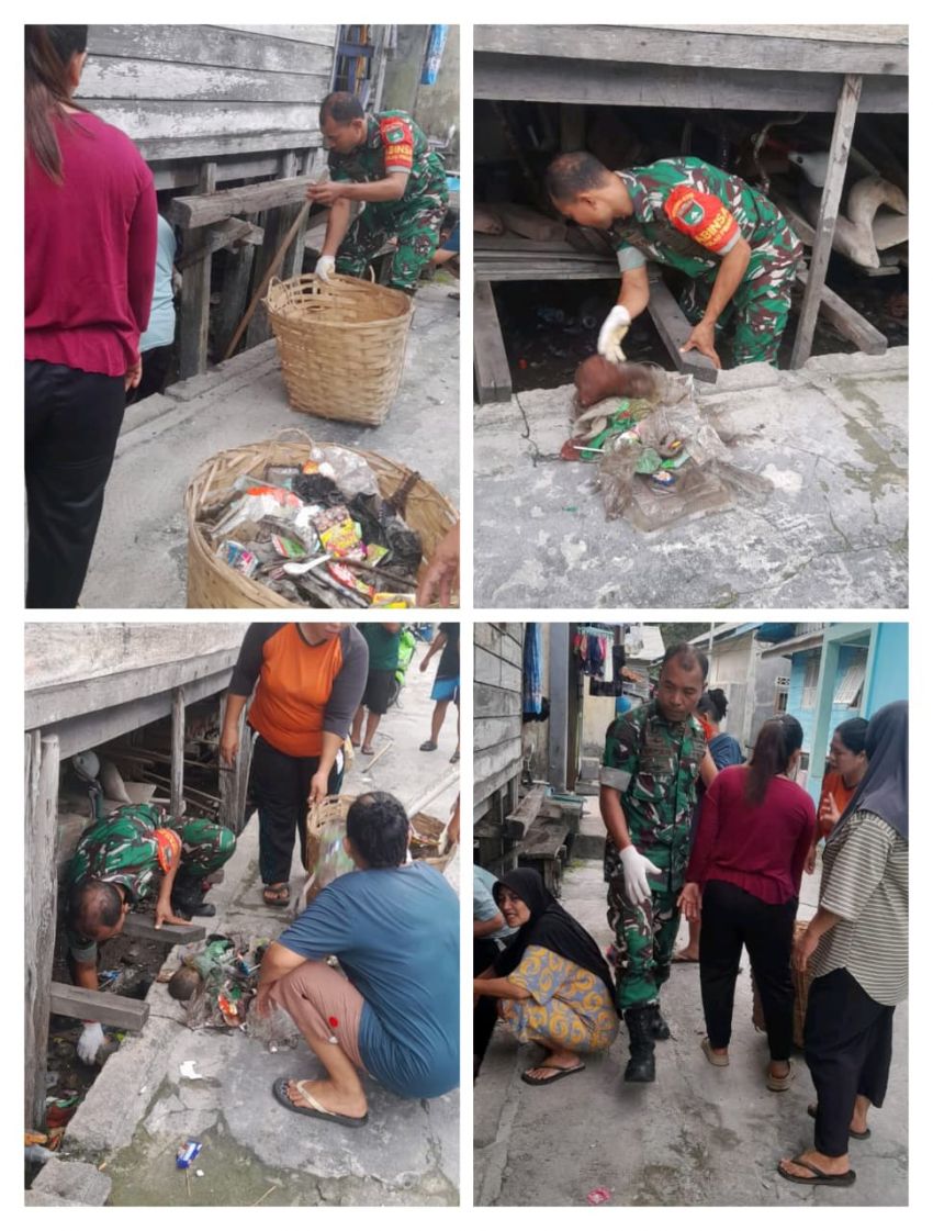 Babinsa Kampung Melayu Tanamkan Semangat Gotong Royong di Tengah Masyarakat