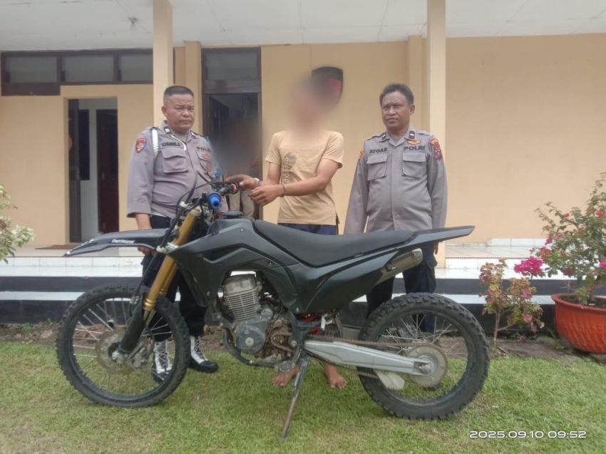 Polsek Tanah Jawa Tangkap Pelaku Pencurian Sepeda Motor